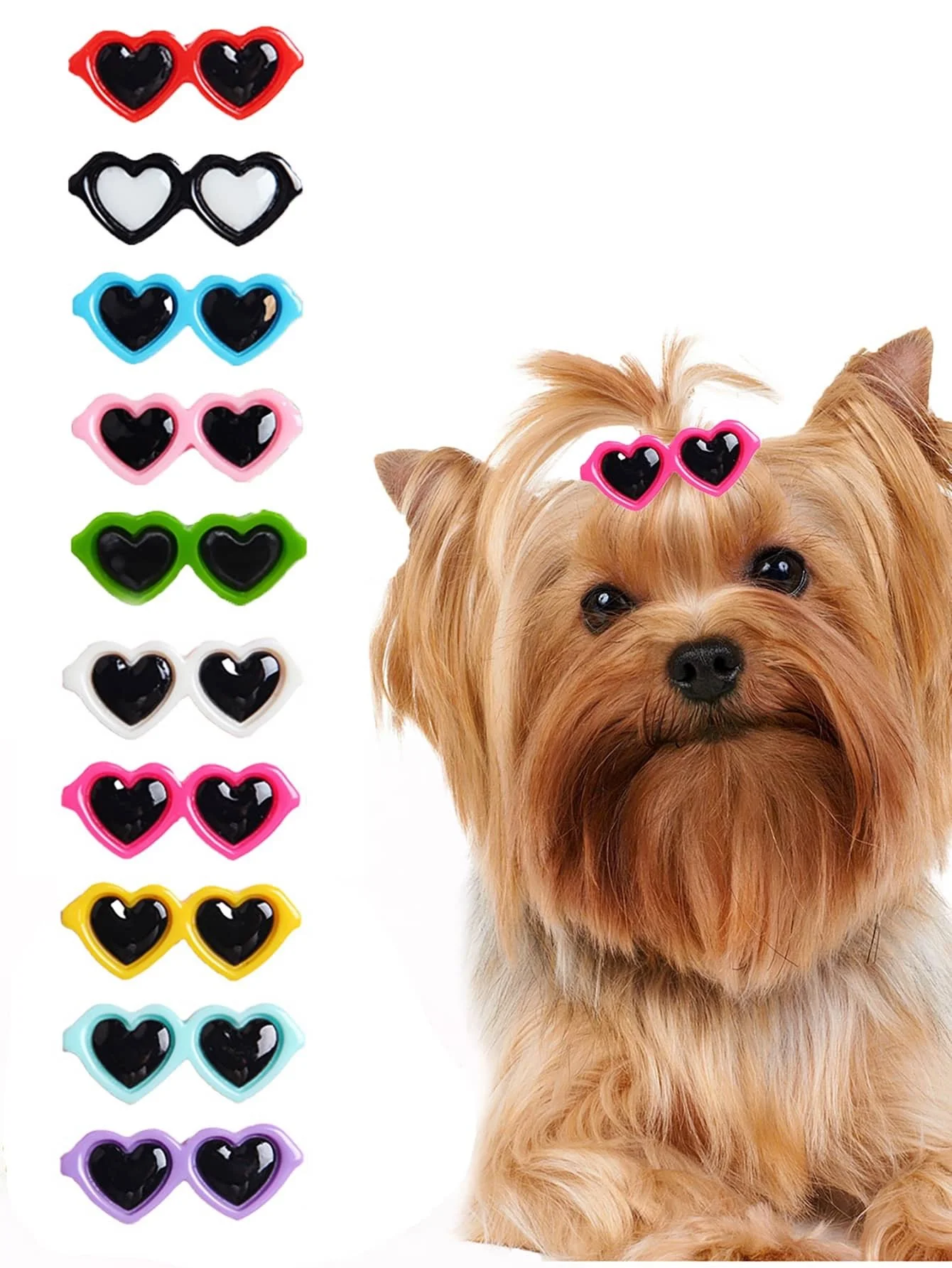 2pc Heart Sunglasses hair clips