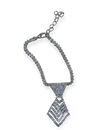 Diamant√© tie necklace collar