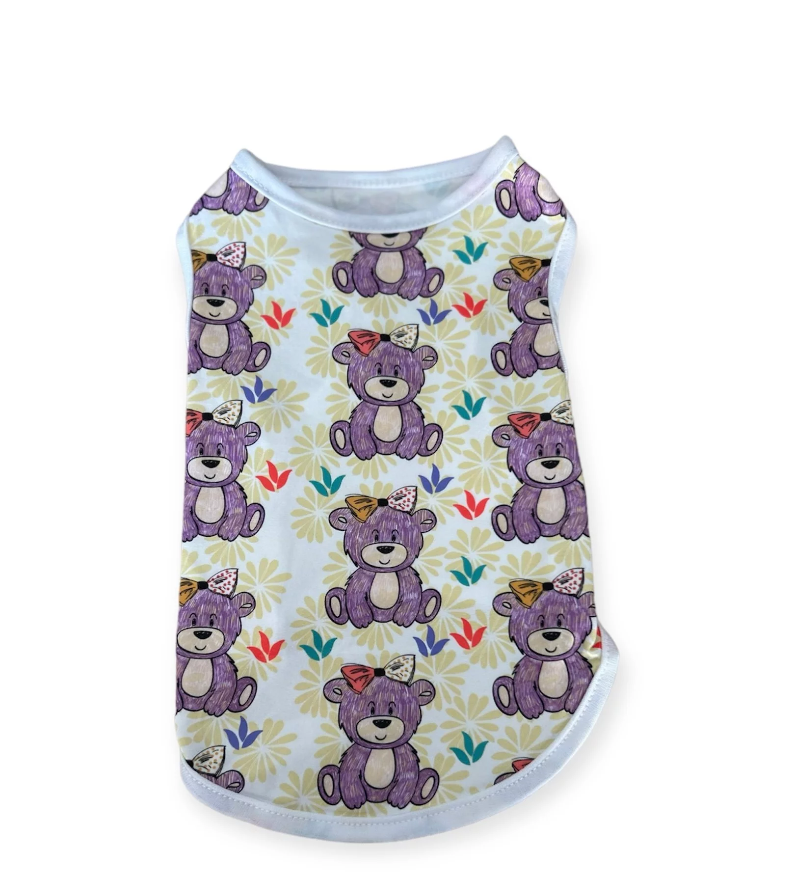 Teddy bear print tank