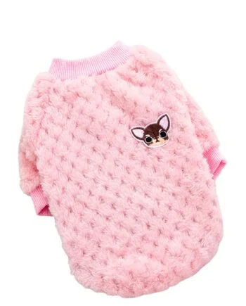 Pink fleece sweater