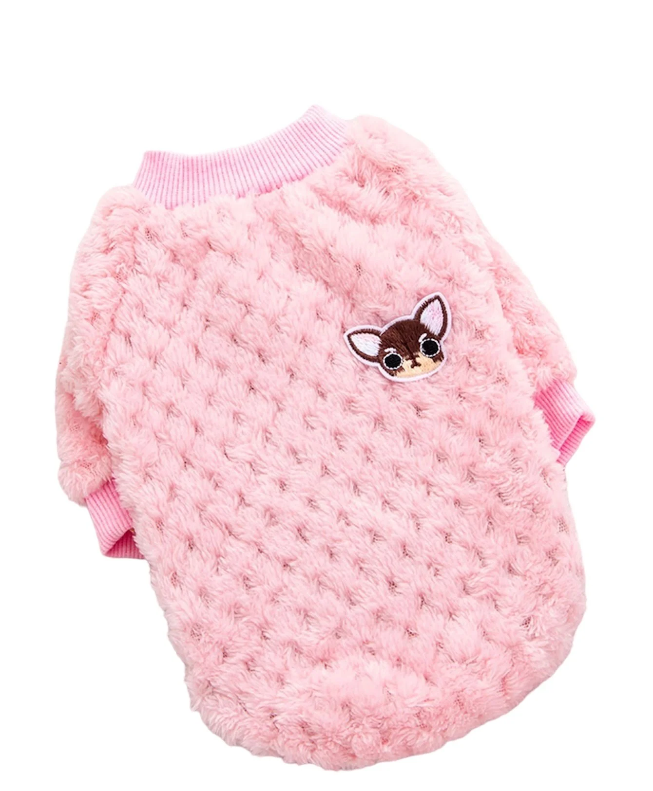 Pink fleece sweater