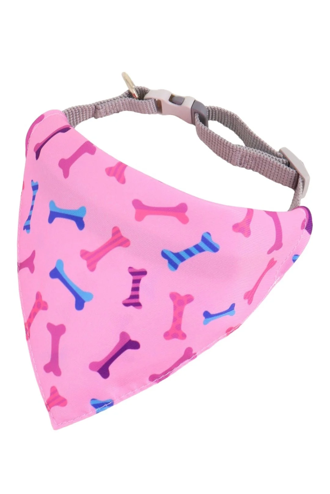 Pink bone print bandana with collar