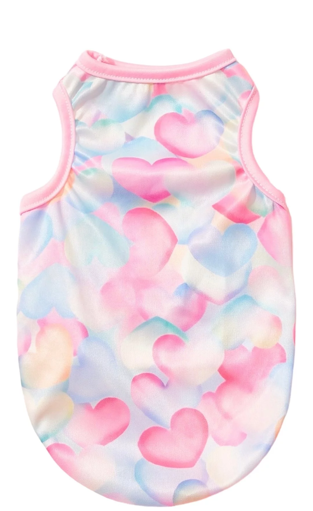 Multi colour heart print tank